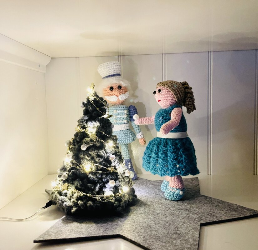 beleuchtete Deko "Wir schmücken den Weihnachtsbaum"