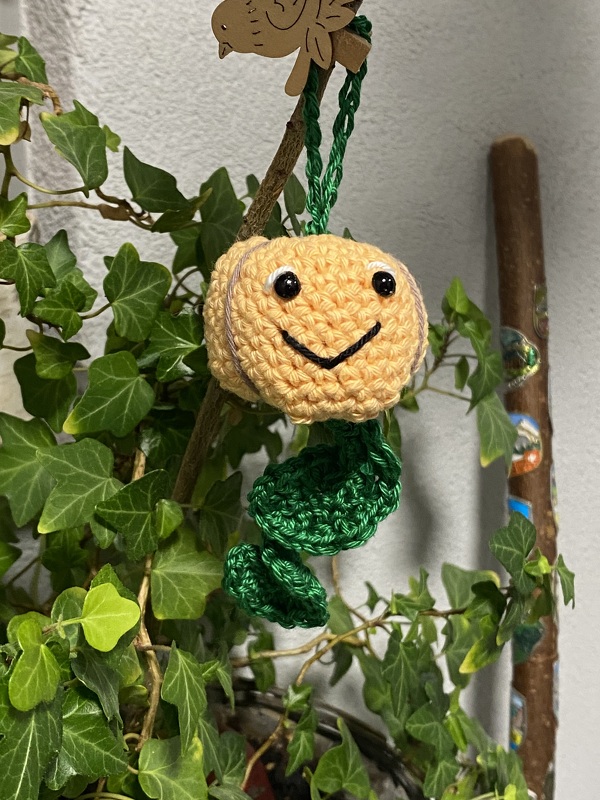 Pumpkin Worm Lucky Charm - Crochet Pattern