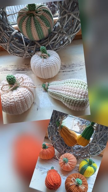 ...Kürbiszeit 🎃🎃🎃
Die Anleitung habe ich von hobbii.