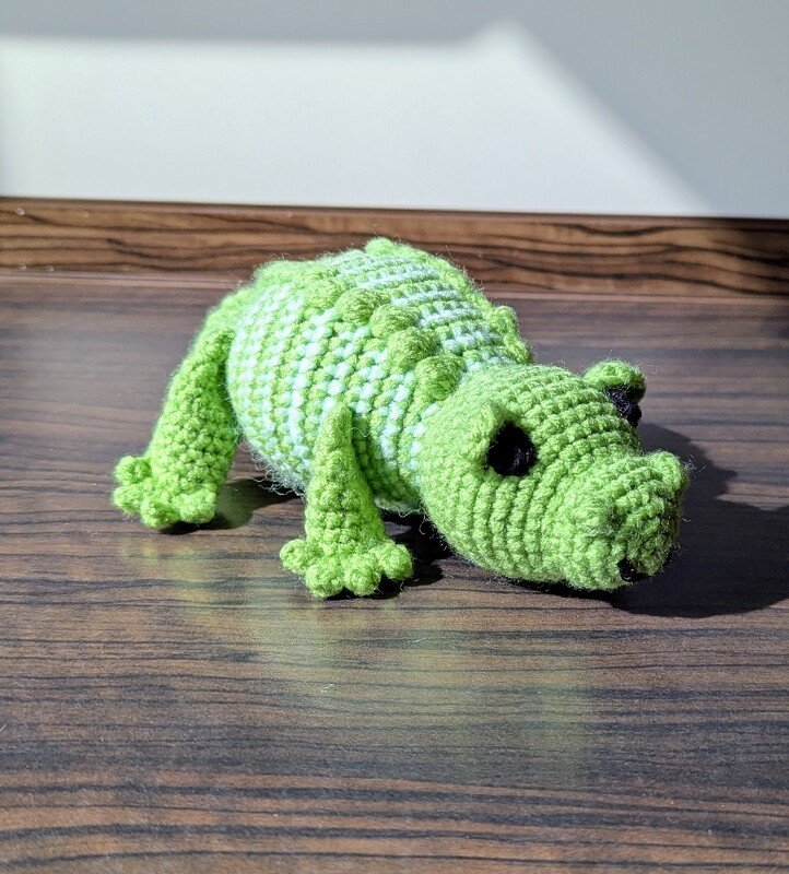 Häkelanleitung Kleiner Kroko Kalli - ohne Annähen