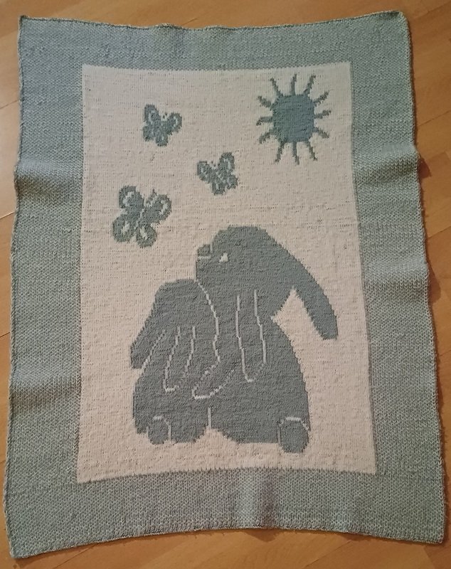 Knitting pattern baby / kids blanket &quot;Happiness&quot; - easy