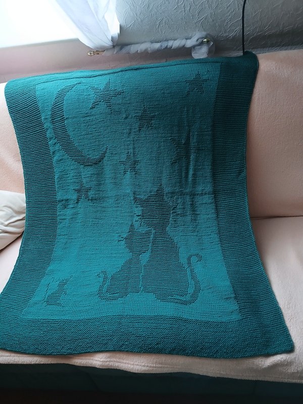 Strickanleitung Baby- / Kinderdecke &quot;Traumnacht&quot; - einfach