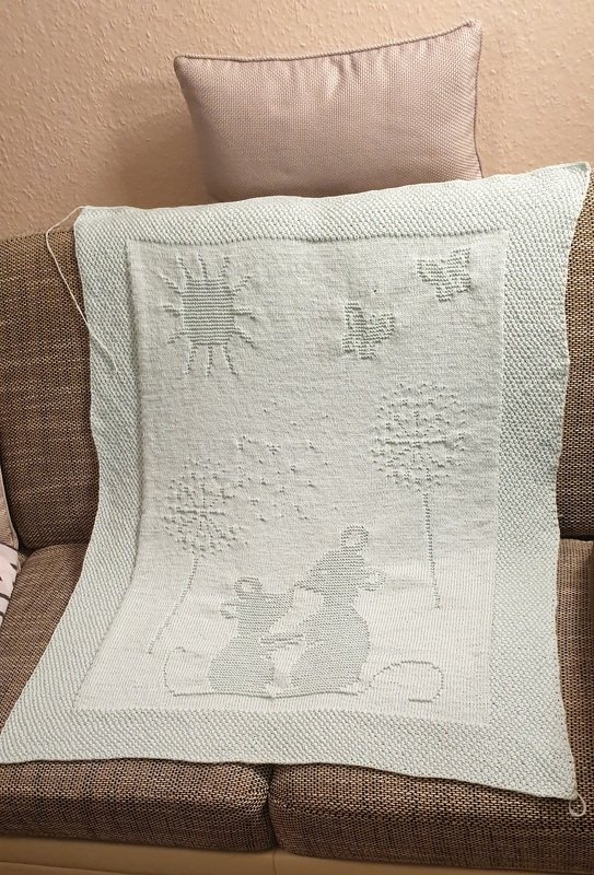 Knitting pattern baby / kids&#039; blanket &quot;Happiness II&quot; - easy