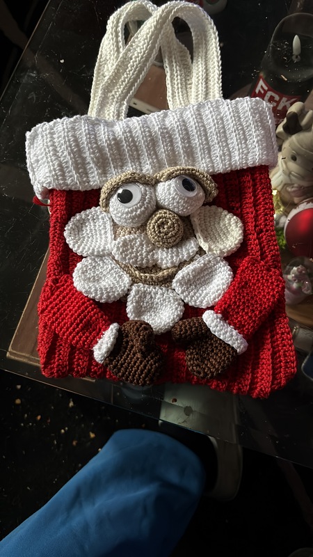 Häkelanleitung Geschenkbeutel Set / Weihnachtsmann / Pinguin