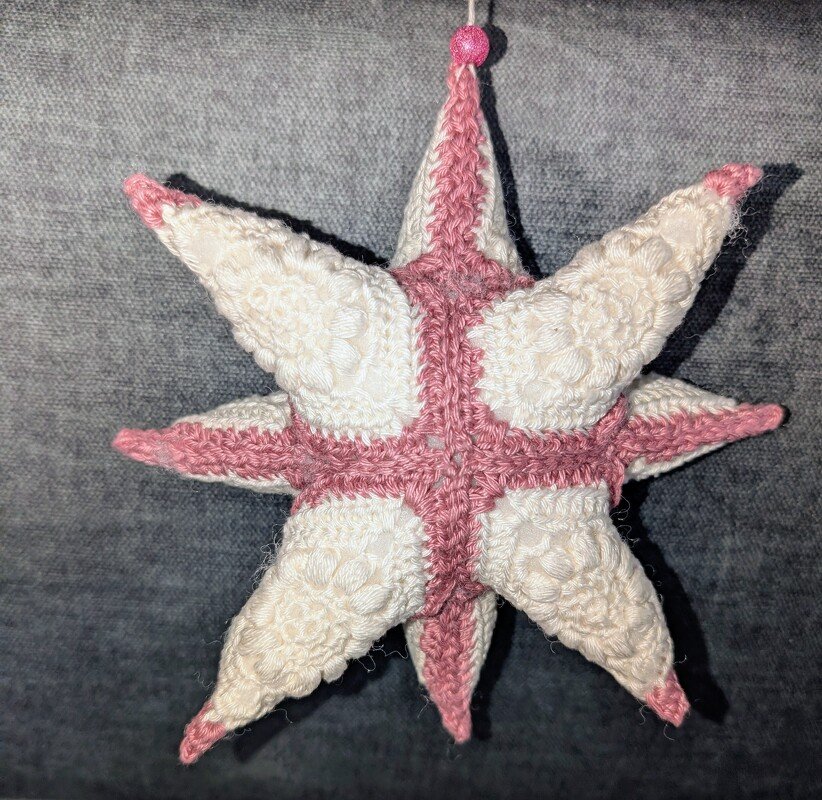 Häkelanleitung 3D Granny Stern im Boho-Look