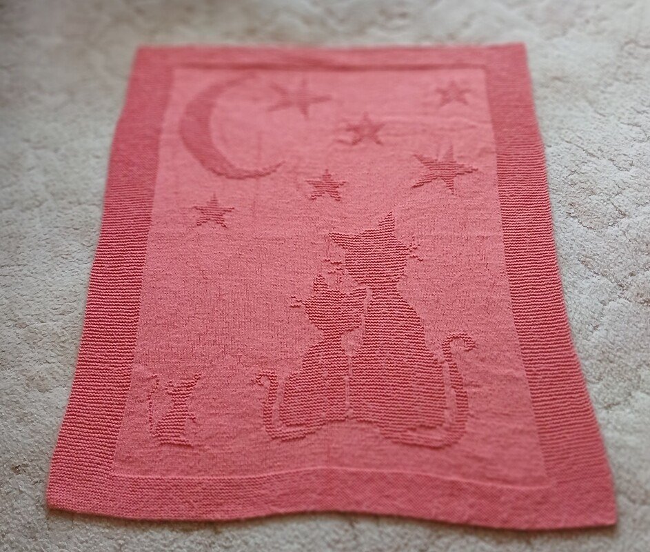 Strickanleitung Baby- / Kinderdecke &quot;Traumnacht&quot; - einfach