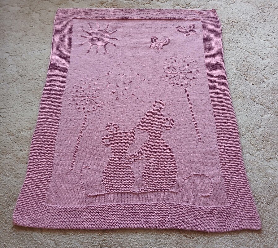 Knitting pattern baby / kids&#039; blanket &quot;Happiness II&quot; - easy