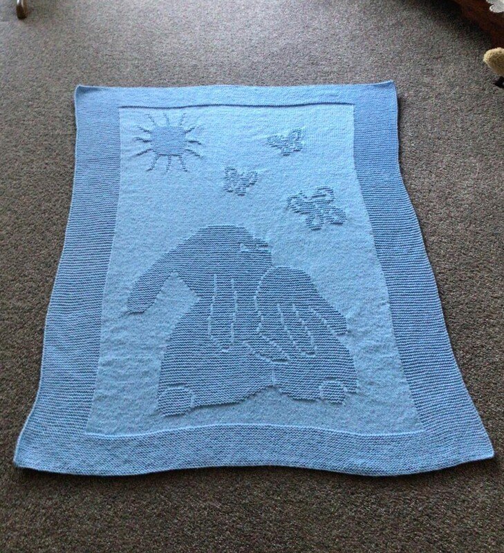 Knitting pattern baby / kids blanket &quot;Happiness&quot; - easy