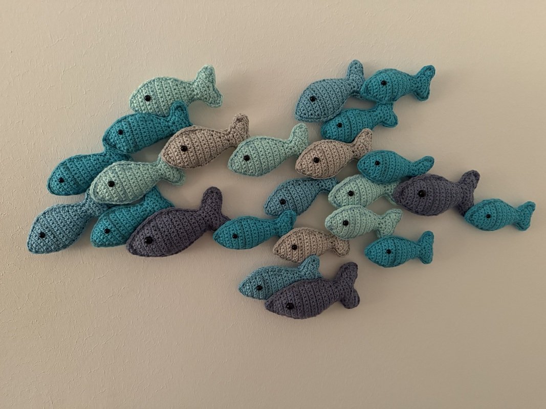Fischschwarm Häkelanleitung