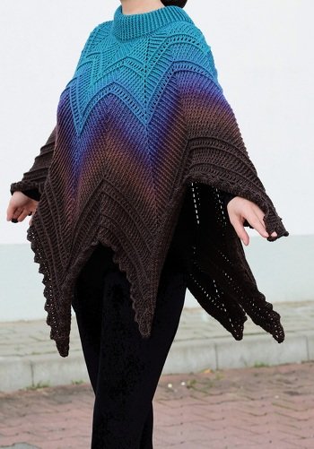Poncho Abendstern von WollholicClaudia