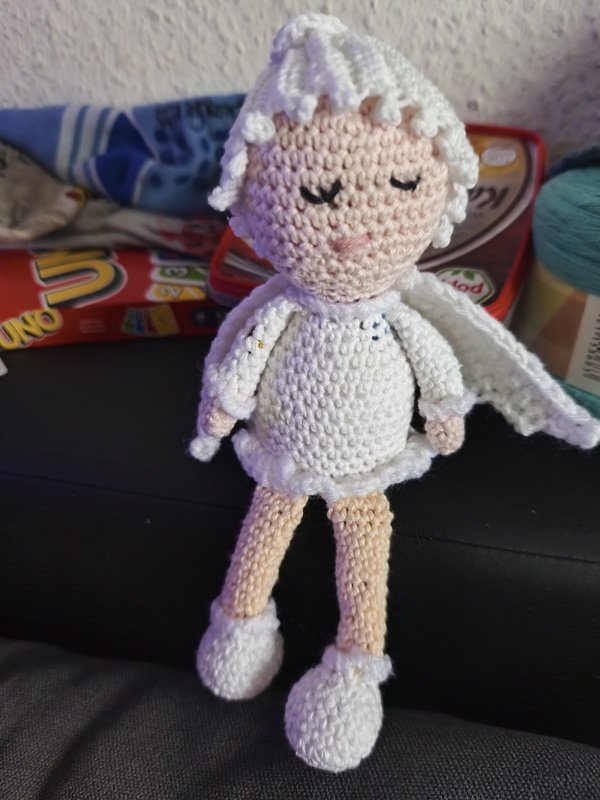 Häkelanleitung Kantenhocker &quot;Engel mit Teelicht&quot;