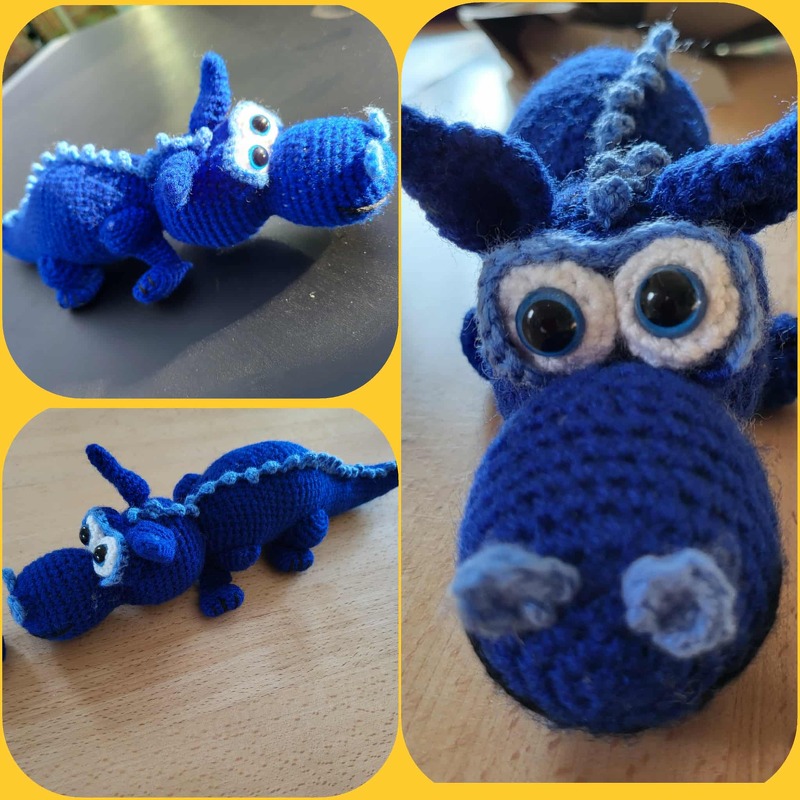 Häkelanleitung Drache Diamond