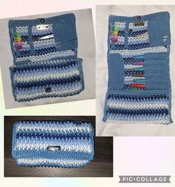 Ein wunderschönes Etui für Häkelnadel und anderes Equipment was zum Handarbeiten nötig ist
Bild und Arbeit von mir, Anleitung von AngiDesign
