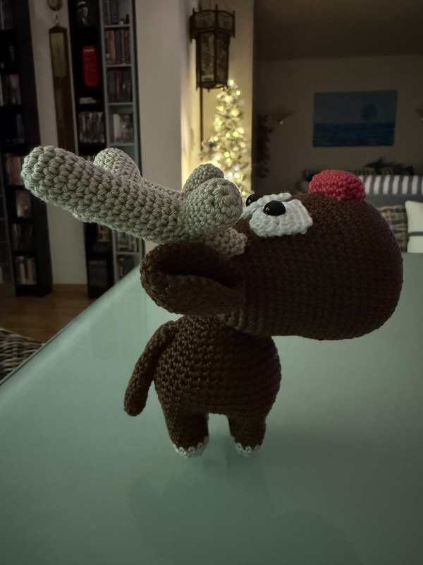 Häkelanleitung Kuschelschnuffelbande Mini Rentier Knut