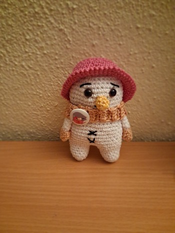 Kostenlose Anleitung von Küstenmasche. War schnell fertig. Süßer Schneemann