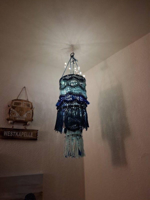 Häkelanleitung 2-teiliger Lampion / Laterne "aqua mare"