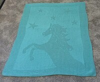 My latest blanket finished ready for a baby due in March 2026.