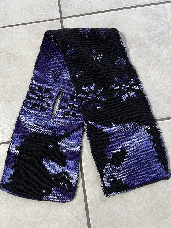 Strickanleitung Steckschal "Einhorn" - in Doubleface