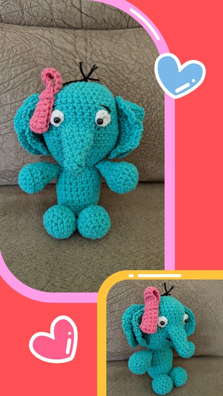 Kuscheliger Elefant Häkelanleitung frei