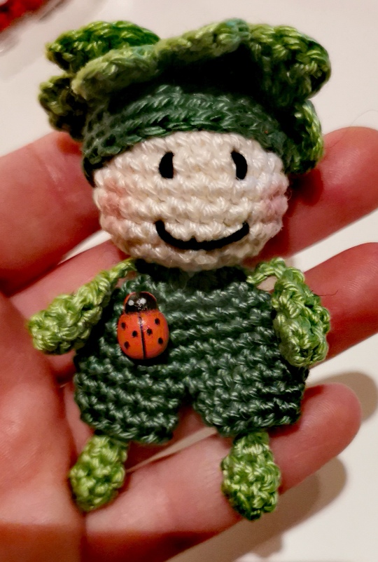 Glücksklee Schlüsselanhänger Kleeblatt Taschenbaumler Glücksbringer