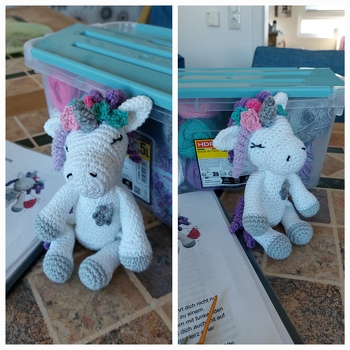 Sehr schönes Einhorn, hat auf Anhieb geklappt!! #Amigurumi #Einhorn #Auryn