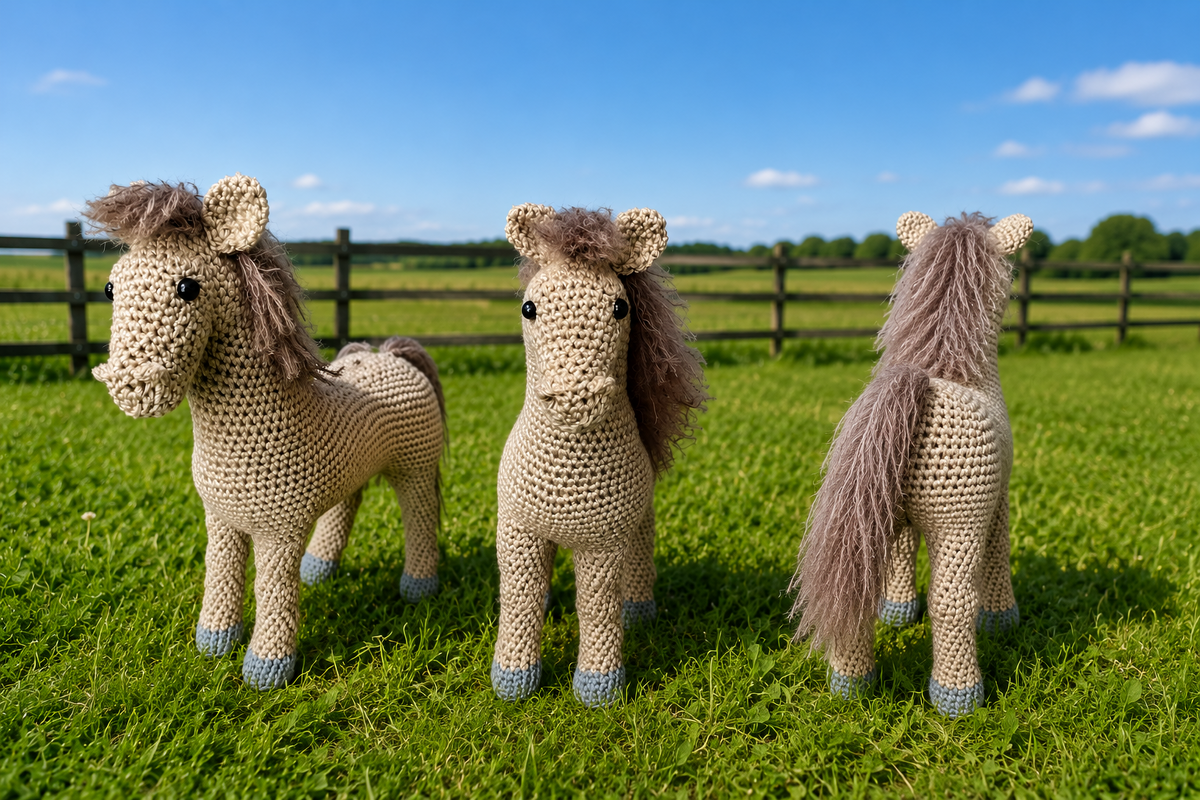 Pferd Stardust - Realistisches Pferd - Amigurumi Häkelanleitung