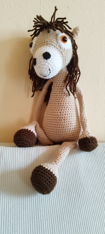 Das Pferdchen wird nächste Woche verschenkt 😃
Es hat Spaß gemacht es zu häkeln 💞