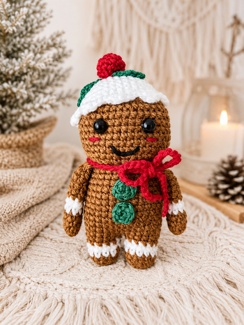 Süßes Lebkuchenmännchen.
#lebkuchenmännchen #weihnachten #amigurumi
