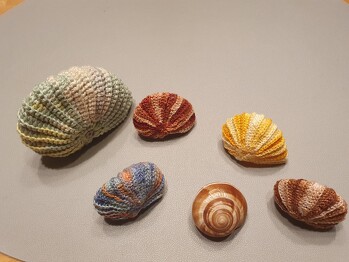 Tolle Anleitung. Ich habe die Schnecken wie beschrieben gehäkelt und anschließend mit Nadelstärke 1,15 und Stickgarn dreifädig