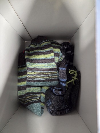 #Sockenweltrekord: die ersten Paare liegen in der Sammelbox