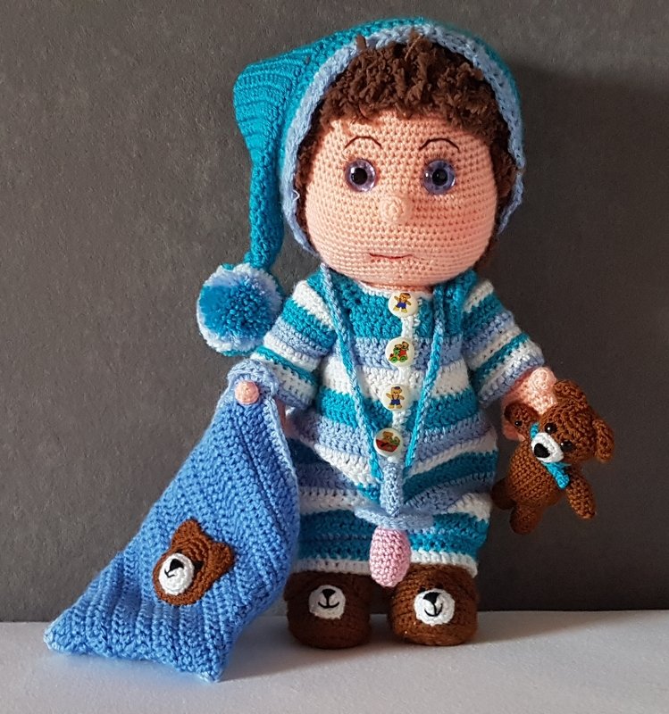 Häkelanleitung Puppe, Seppl Schlafmütze