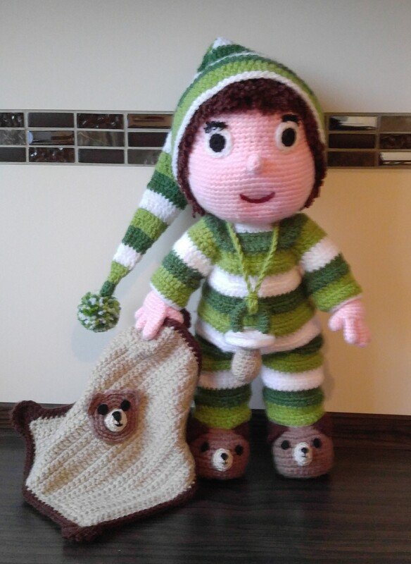 Häkelanleitung Puppe, Seppl Schlafmütze