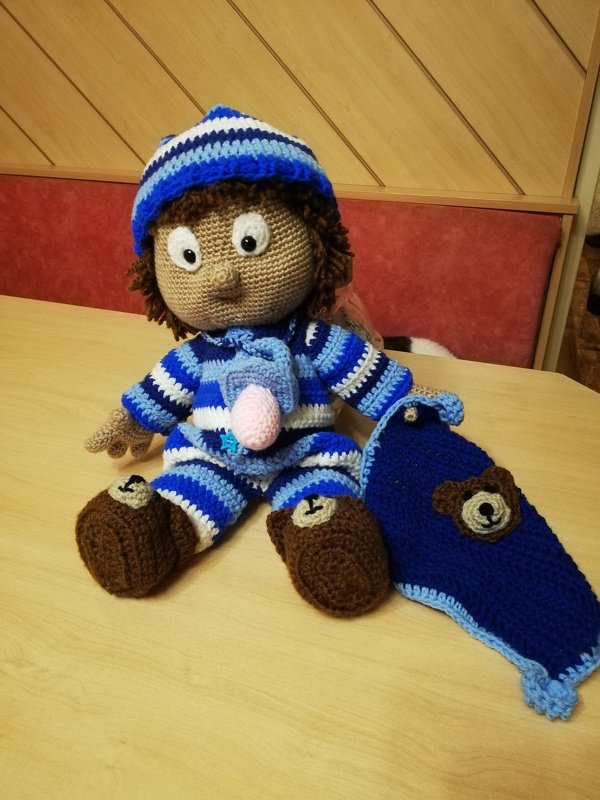 Häkelanleitung Puppe, Seppl Schlafmütze