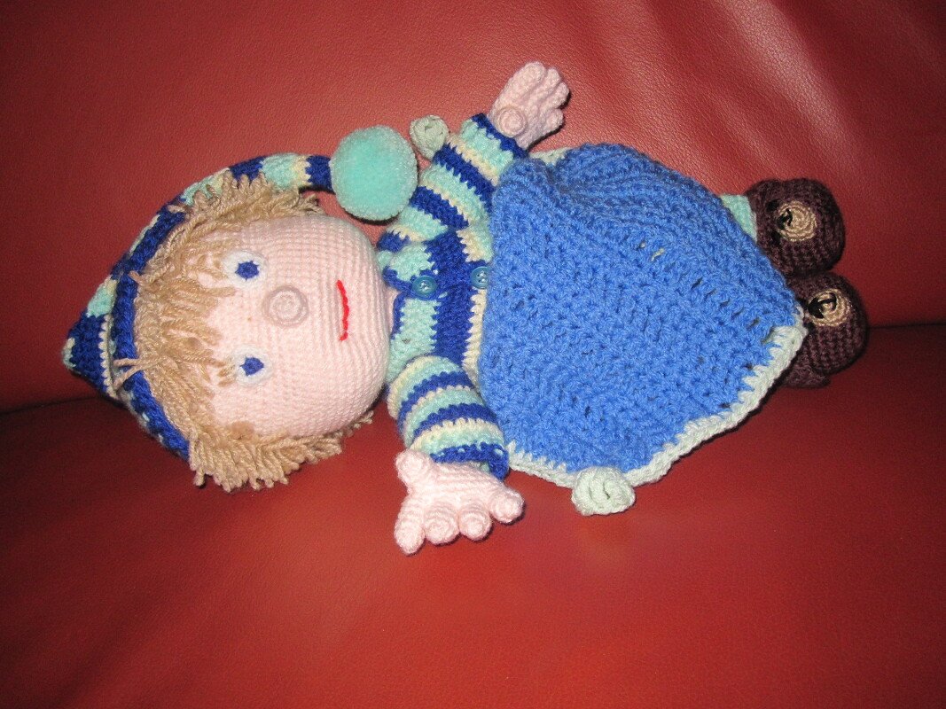 Häkelanleitung Puppe, Seppl Schlafmütze