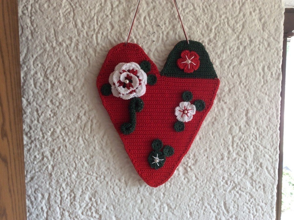 Haustürschild 006 Herz Häkelanleitung Amigurumi