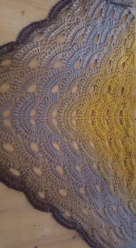 Tuch &quot;Maschengedicht&quot; Häkeln mit 1 Bobbel