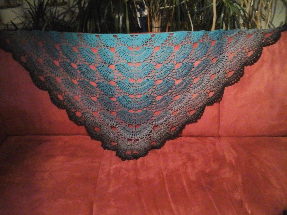 Tuch &quot;Maschengedicht&quot; Häkeln mit 1 Bobbel