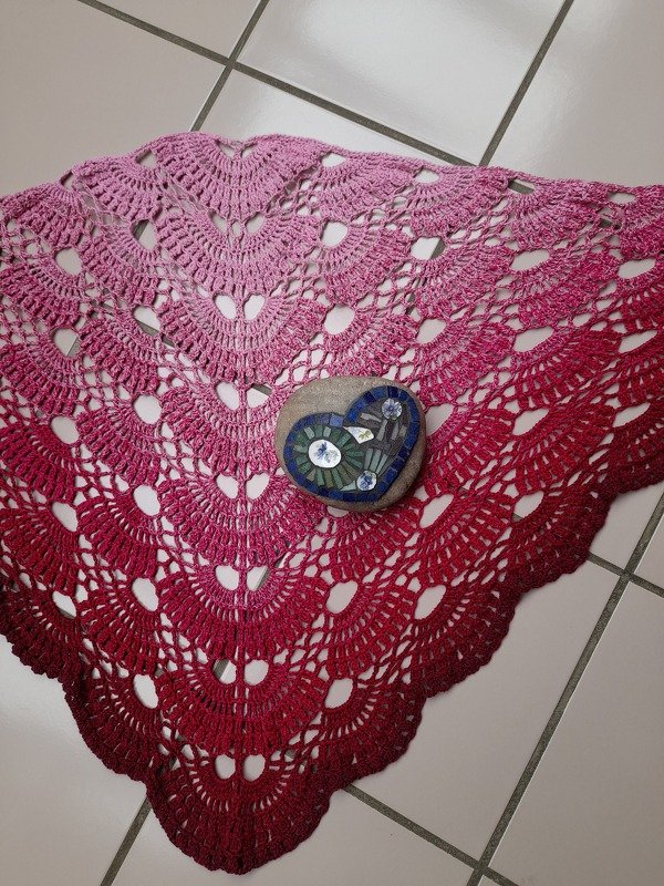 Tuch "Maschengedicht" Häkeln mit 1 Bobbel