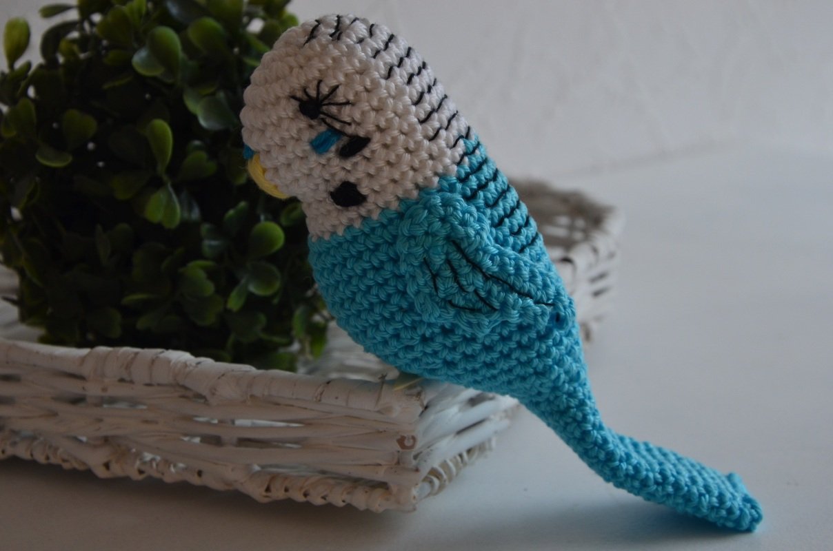 Amigurumi Vogel, ca. 12 cm (als Deko oder Anhänger)