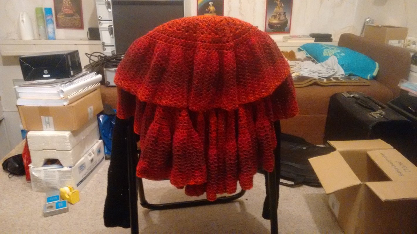 Häkelanleitung Kreisjacke "Feuertaufe" - alle Größen