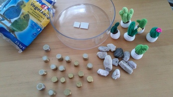 die Zutaten für das Geldgeschenk