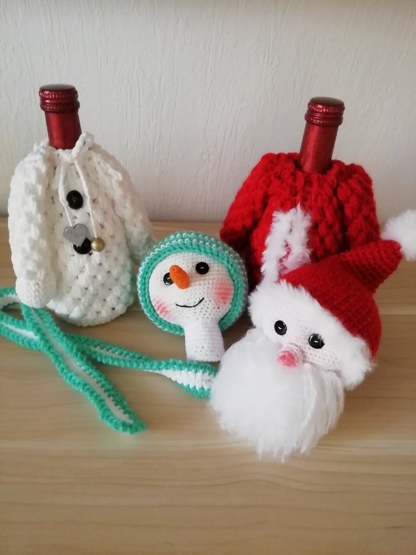 Weihnachtsmann - Verpackung für 0,75 l Weinflasche