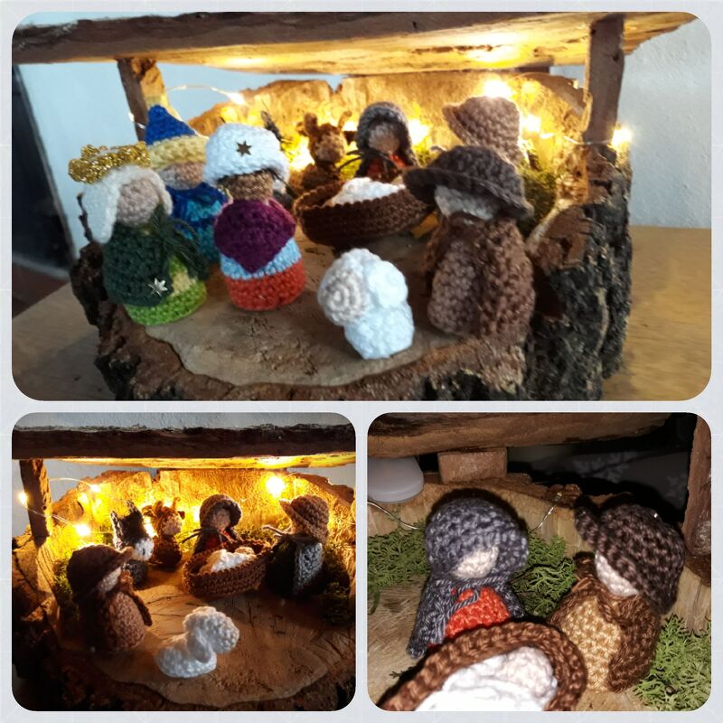 Häkelanleitung Mini Weihnachtskrippe Set mit 11 Figuren