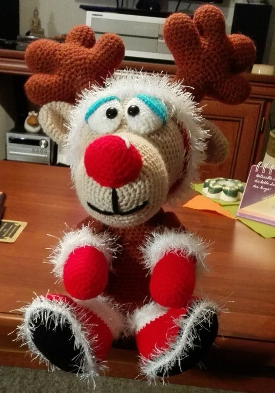 Weihnachts Elch - Häkelanleitung von Diana´s kleiner Häkelshop