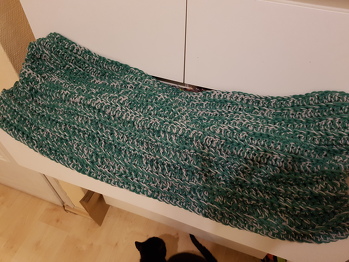 Mein Dicker ;-)  mit Schachenmayr Boston und Steinbach Julia in NS 8 gehäkelt.