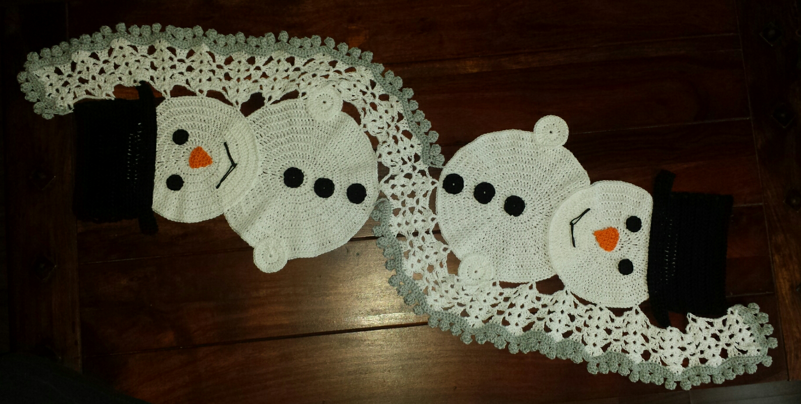 H&auml;keln / Sparpreis!!! Anleitung Grannydecke, Tischl&auml;ufer (rund) und Tischl&auml;ufer-Schneemann