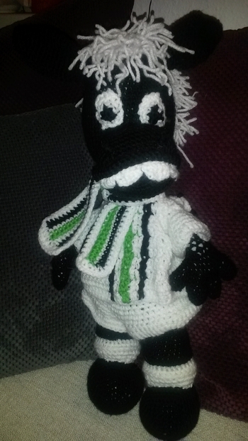 Das Eselchen hab ich als Vorlage genommen, für das Maskottchen von Mönchengladbach