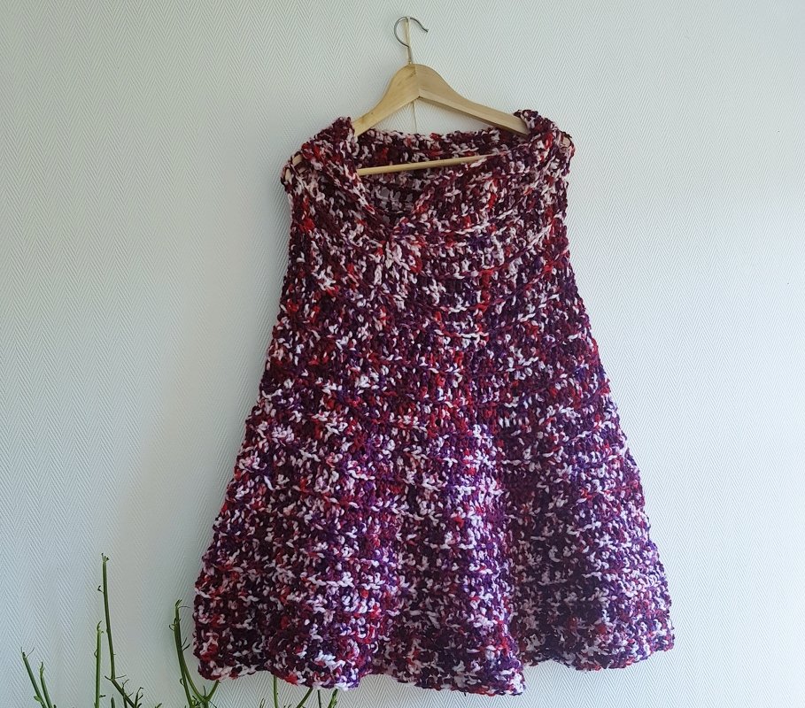 - DILARA - Poncho mit Kragen, für alle Größen häkeln, Kuschelponcho fürs ganze Jahr