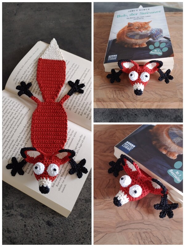 Amigurumi Crochet Fox Bookmark