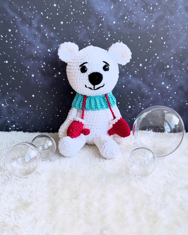 Häkelanleitung - Finn als Weihnachtsbärchen